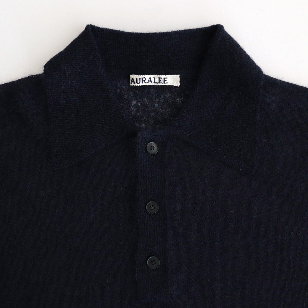 KID MOHAIR SHEER KNIT POLO #NAVY [A25SP05FG]