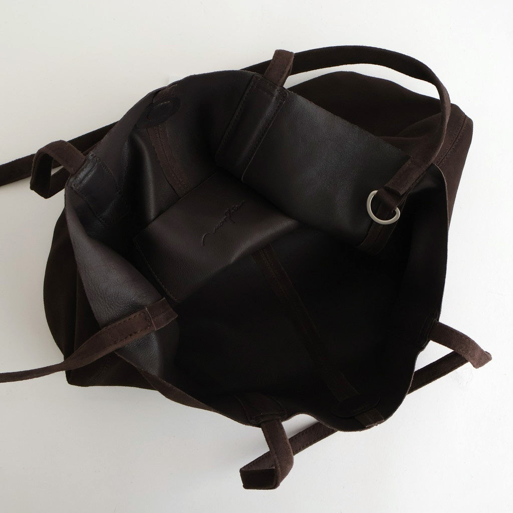 3WAY MIDIUM TOTE（OIL SUEDE） #DARK CHOCO [MS-1]