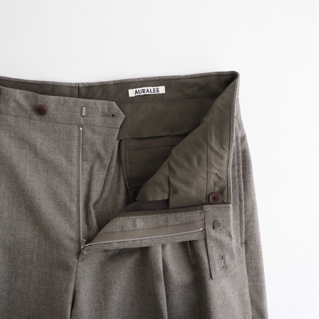 SUPER LIGHT WOOL TWO-TUCK SLACKS #TOP BROWN [A26AP03OS]