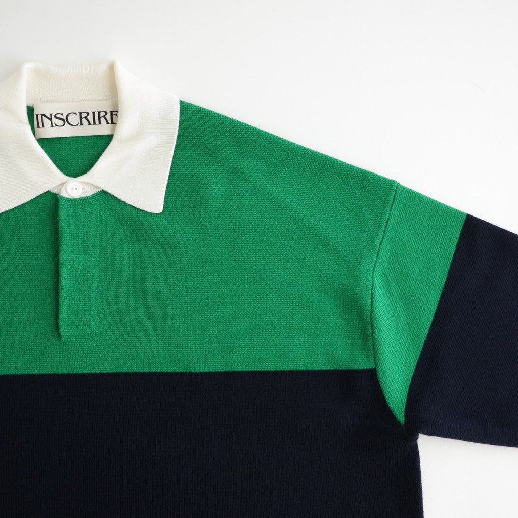 Rugby Shirt #GREEN×NAVY [I26AW-K8]