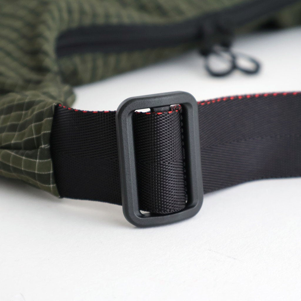 エステルグリッドチェック ショルダーバッグ #KHAKI [HQ-K202-051]