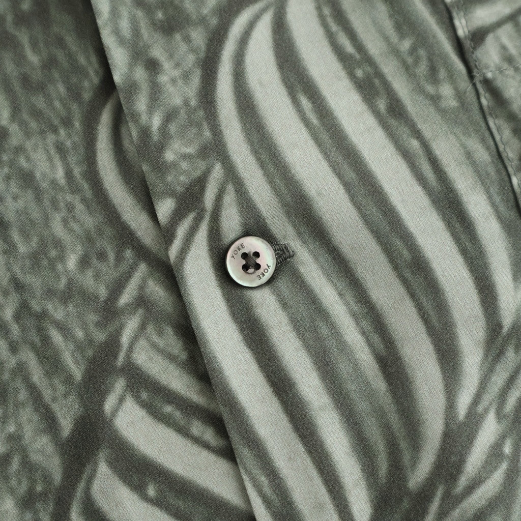 Leaf Pattern Printed Open Collar Shirt #IVORY [YK26SS01202SH]