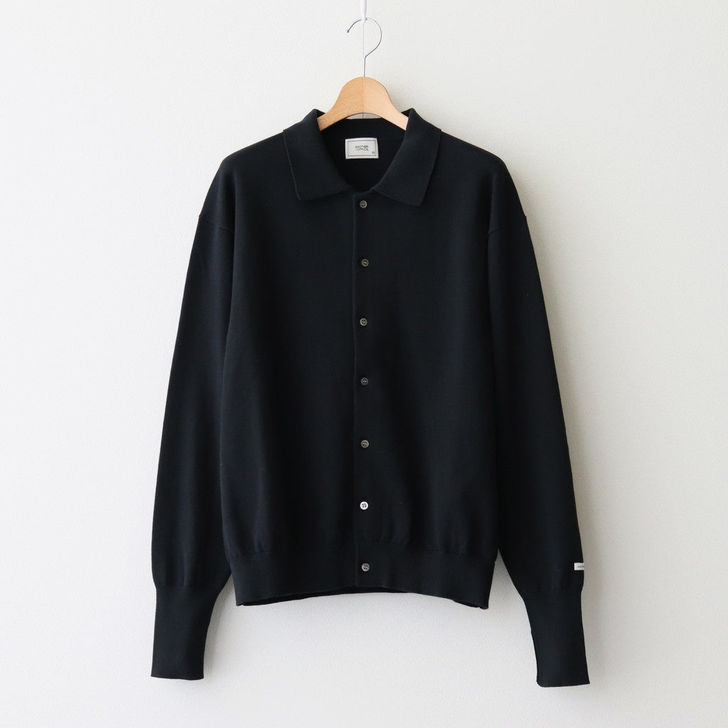 Scape Knit Polo Cardigan #Black [AODFKN305]