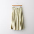 WOOL KID MOHAIR HOPSACK PLEATED SKIRT #DUSTY BEIGE [A26SS04MH]
