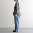 PIN BORDER L/S TEE #GRAY×YELLOW [FSC261-70261]