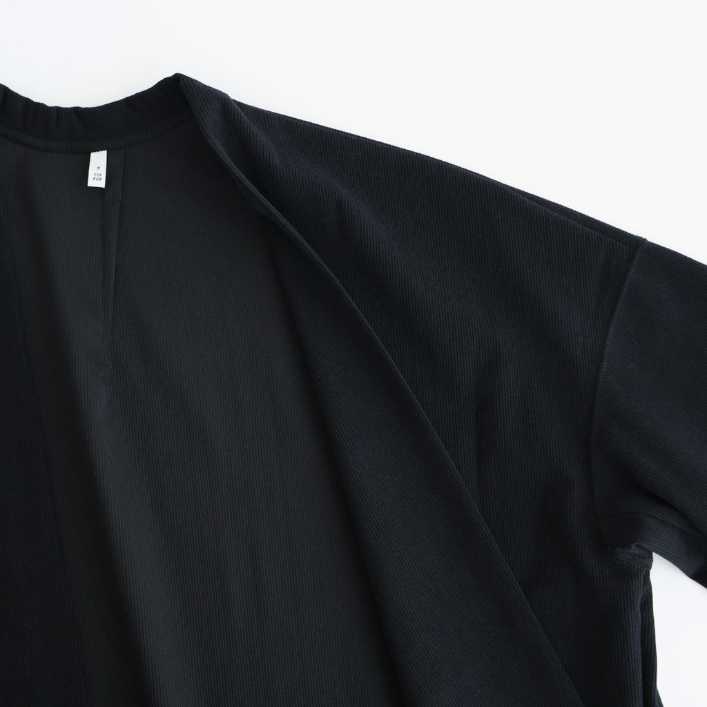 FSNMTD - ポリエステル・経編コーデュロイ カーディガン #95 Black [SN_FR1501TD]