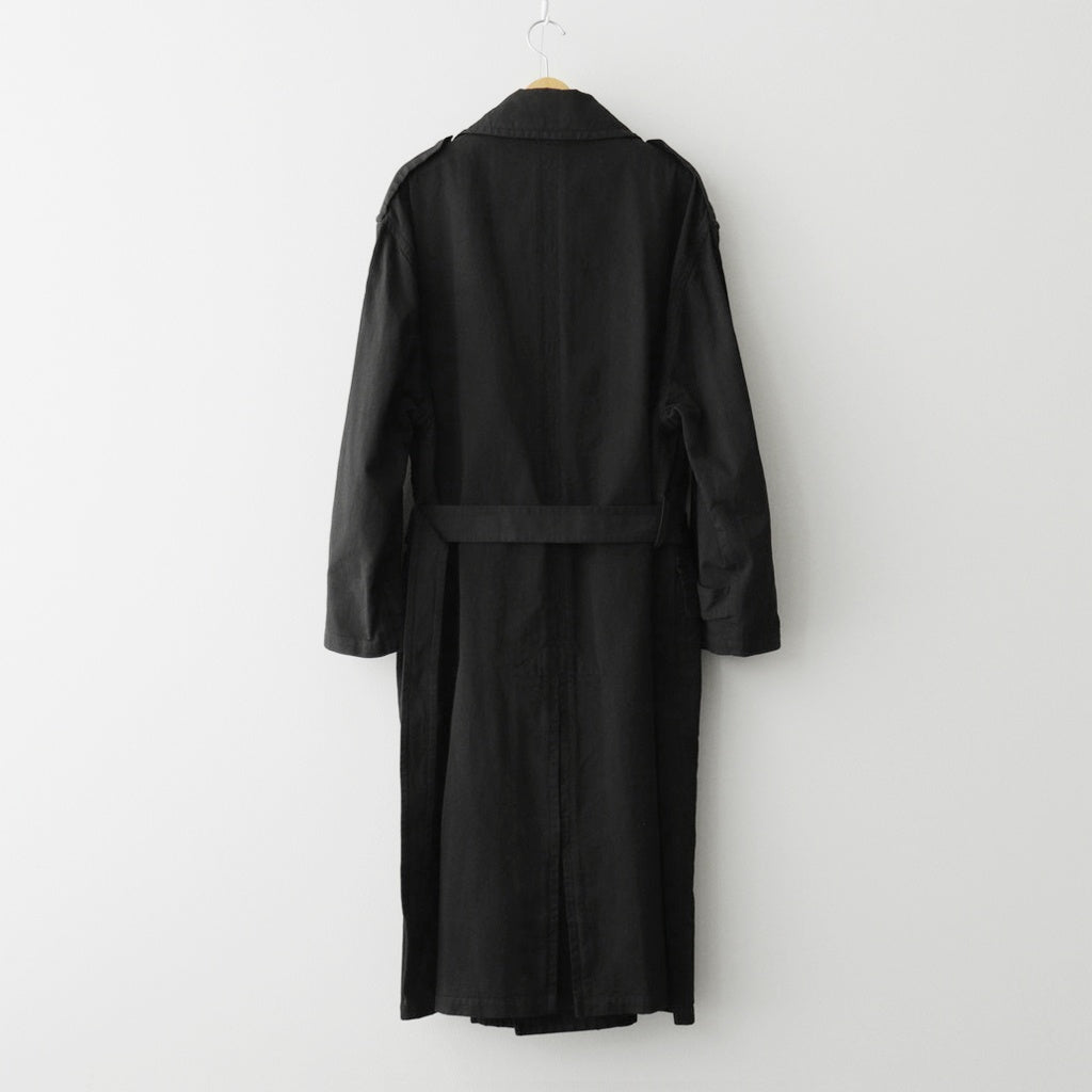 黒 ジップアップコート archive custom culture GARMENT-DYED TEXTURED CHINO COAT #BLACK [A26SC01MC] - ciacura 三重