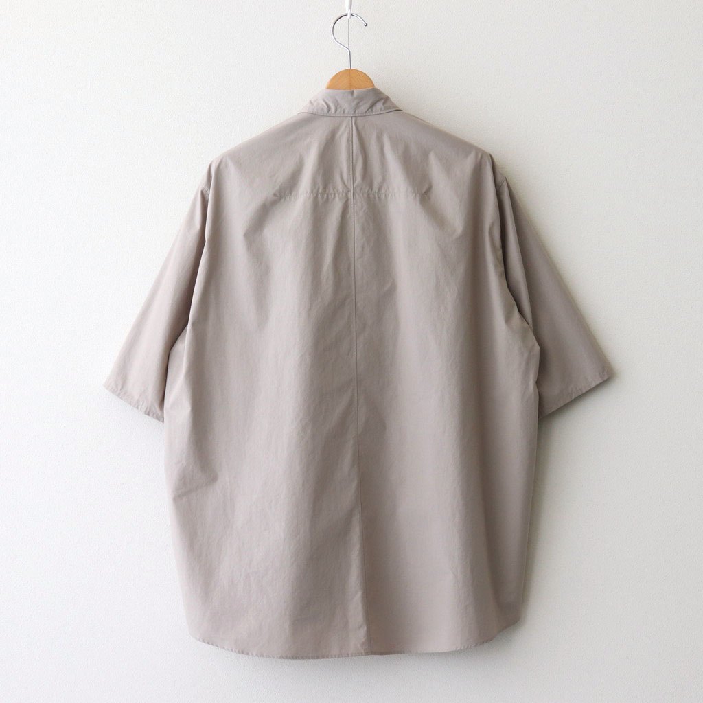 FHFSSH - コットン・ ポリコア タイプライター 半袖シャツ #20 Light Greige [SN_FR0405SH]