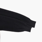 SUPER FINE WOOL MILLED KNIT CREW NECK LS #BLACK [ST.1639]