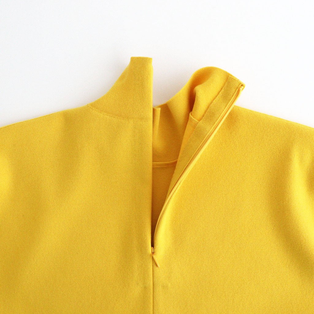 FINE WORSTED WOOL MILANO RIB KNIT TURTLE #MUSTARD [A26AT01CR]