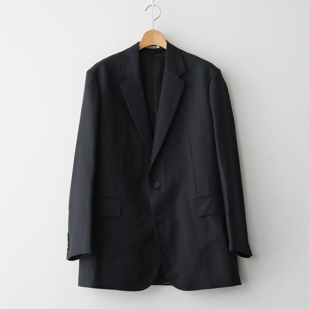 BLUEFACED WOOL JACKET #CHARCOAL NAVY STRIPE [A26SJ03BA]