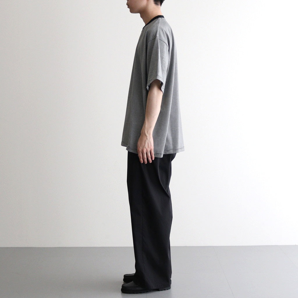 MICRO BORDER S/S TEE #WHITE × BLACK [FSC251-70115]