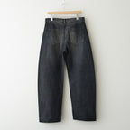 ROUND DENIM PANTS #BLACK [ST.1572]