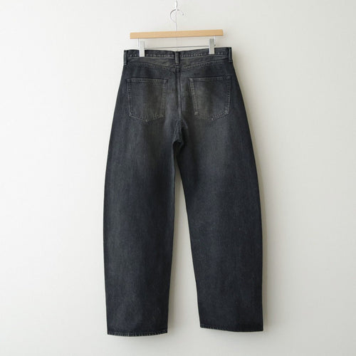 ROUND DENIM PANTS #BLACK [ST.1572]