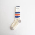 COARSE RIBBED OLDSCHOOL CREW SOCKS #BLUE/ORANGE [R1255-AW25]