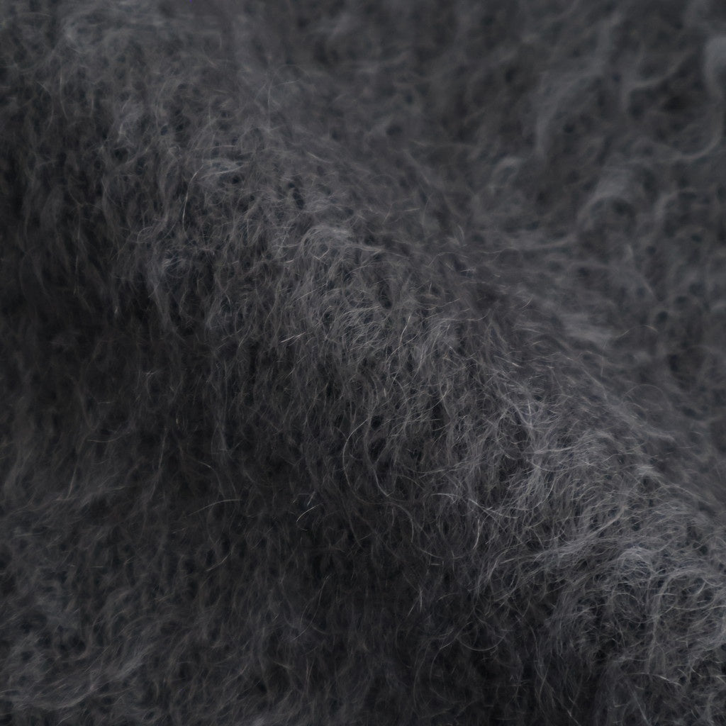 BRUSHED SUPER KID MOHAIR KNIT P/O #INK BLACK [A25AP04KM]
