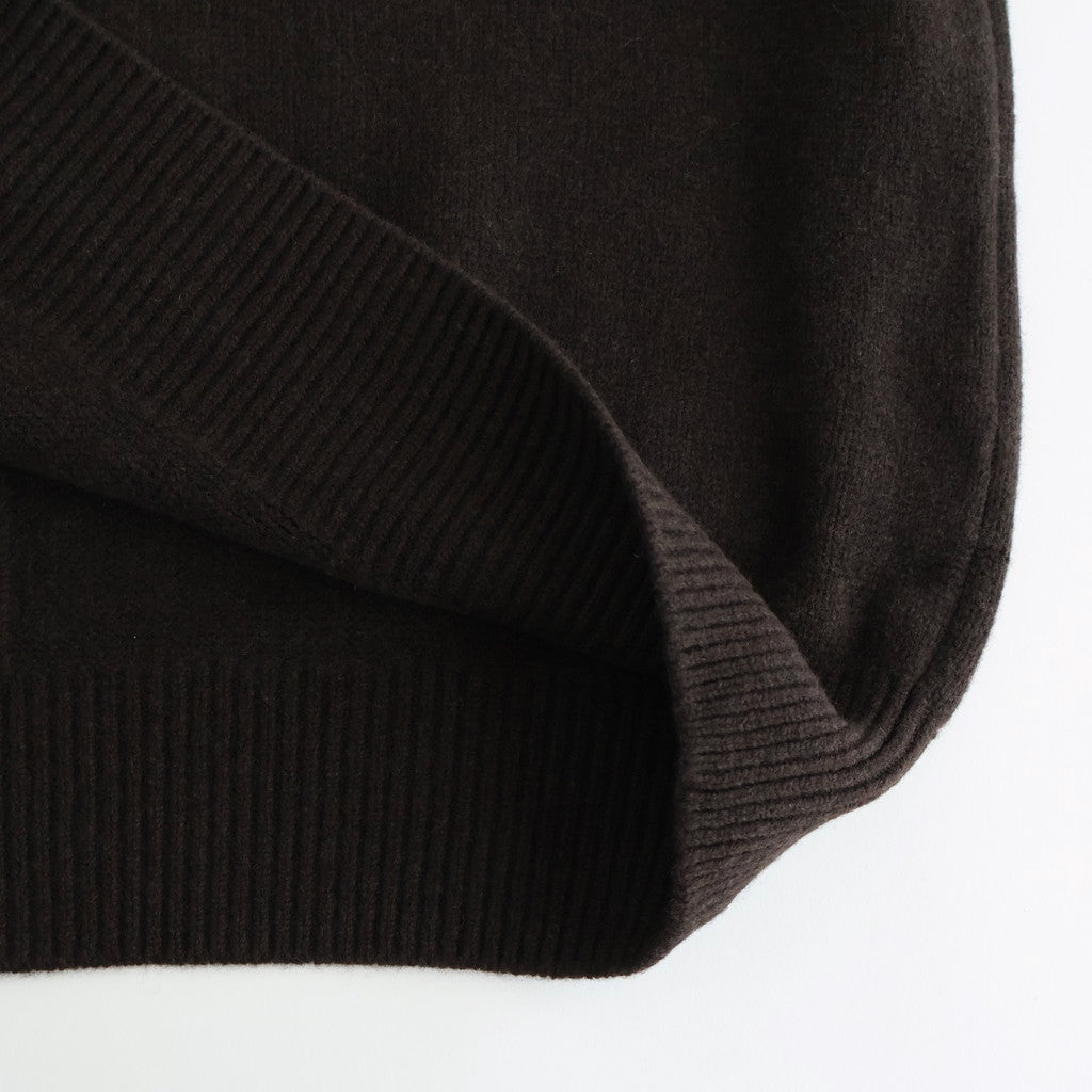 EXTRA FINE WOOL WARM KNIT TURTLE NECK LS #DARK BROWN [ST.1290]