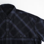 FLANNEL CHECK OVER YOKE SHIRT #BLACK [FSC253-50129]