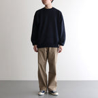 AZUMA Terry Crew Neck Sweat #NAVY [GU251-70195B]