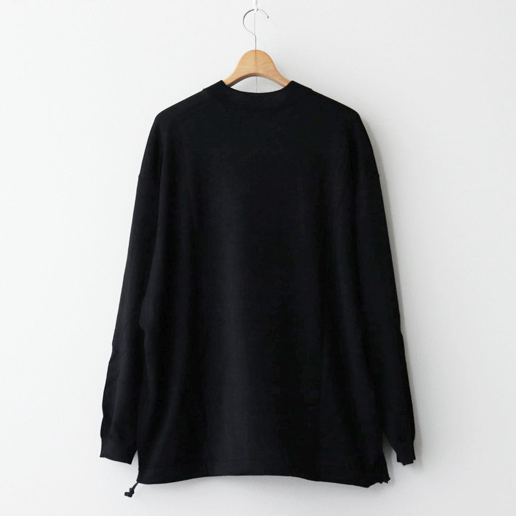 Worsted polyester jersey sweater #BLACK [HN-N001-051]