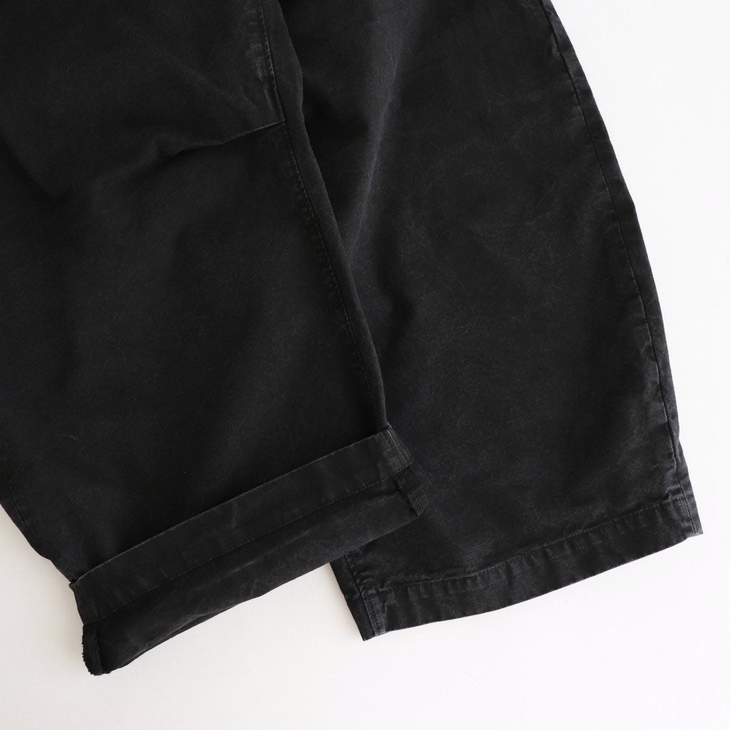 綿オックス 製品加工ワイドパンツ #BLACK [HP-P008-051]