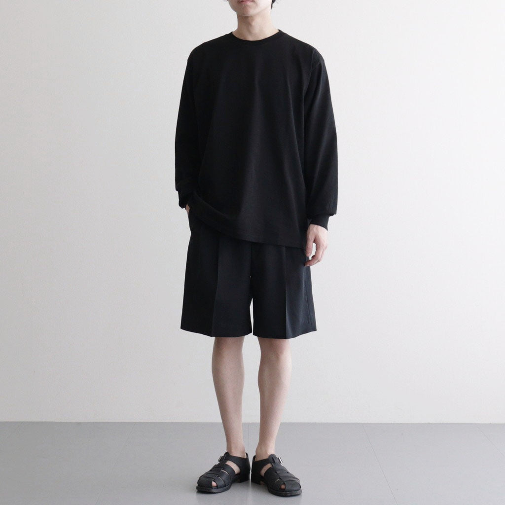 LIGHT WOOL MAX GABARDINE SHORTS #TOP BLACK [A26SP05MG]