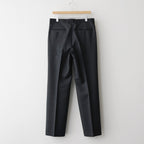 BLUEFACED WOOL TWO-TUCK SLACKS #CHARCOAL NAVY STRIPE [A26SP02BA]