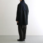 MERINO LAMBS WOOL SOCKSTOLE #NAVY [R5128-AW25]