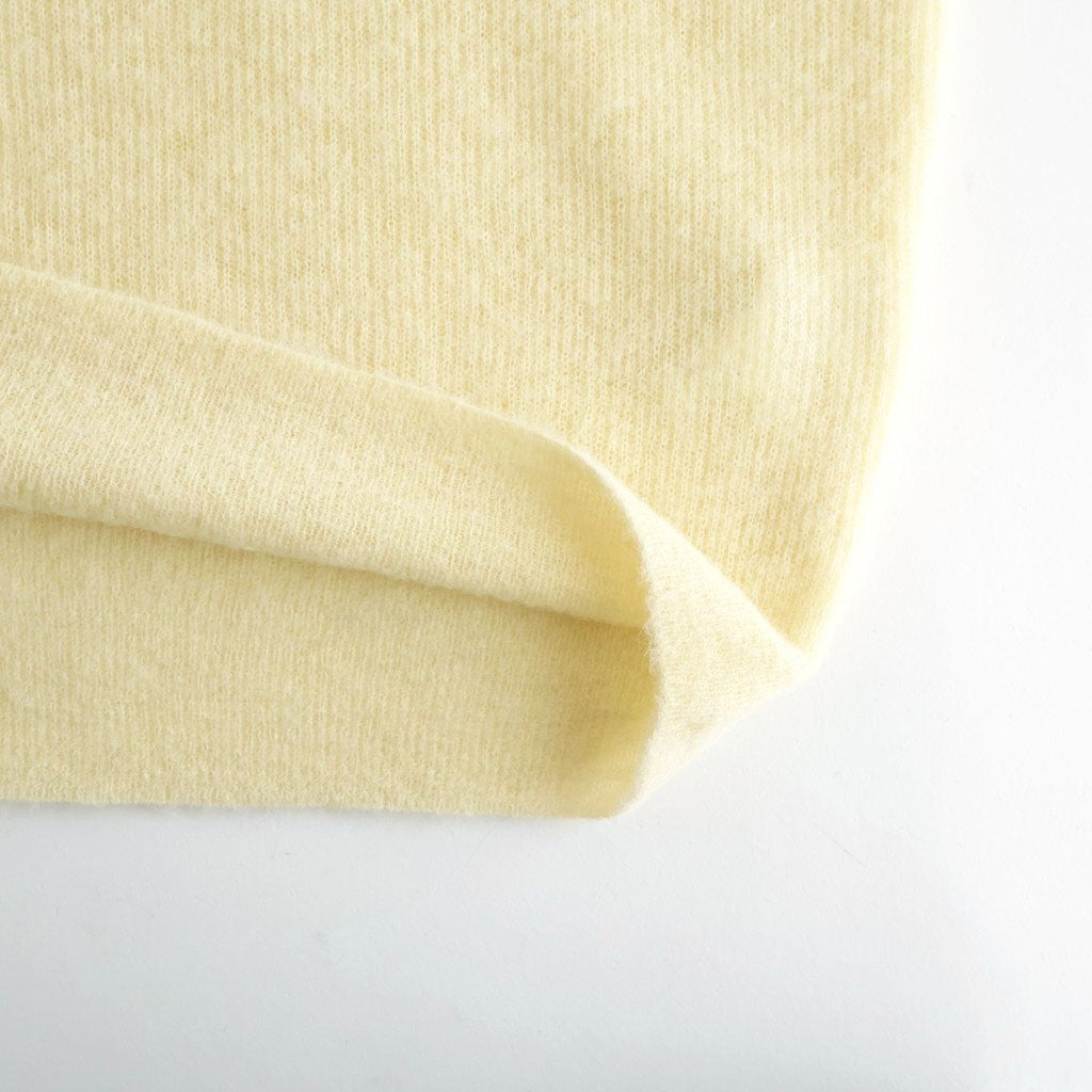 BABY SURI ALPACA SHEER KNIT SKIPPER POLO #ECRU [A26AP04AK]
