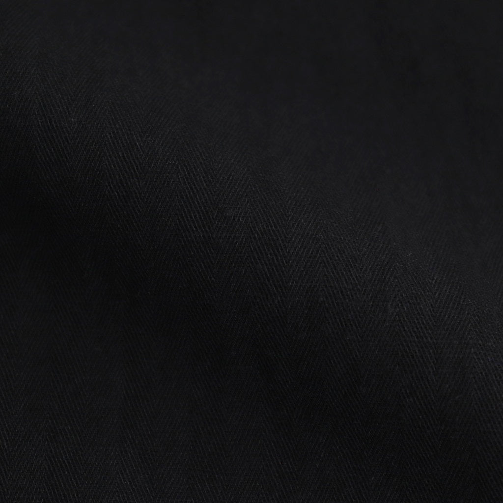 綿麻ヘリンボーン ベイカーパンツ #BLACK [HO-P019-051]