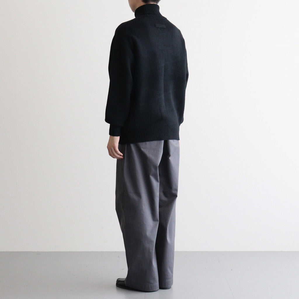 EXTRA FINE WOOL WARM KNIT TURTLE NECK LS #BLACK [ST.1290]
