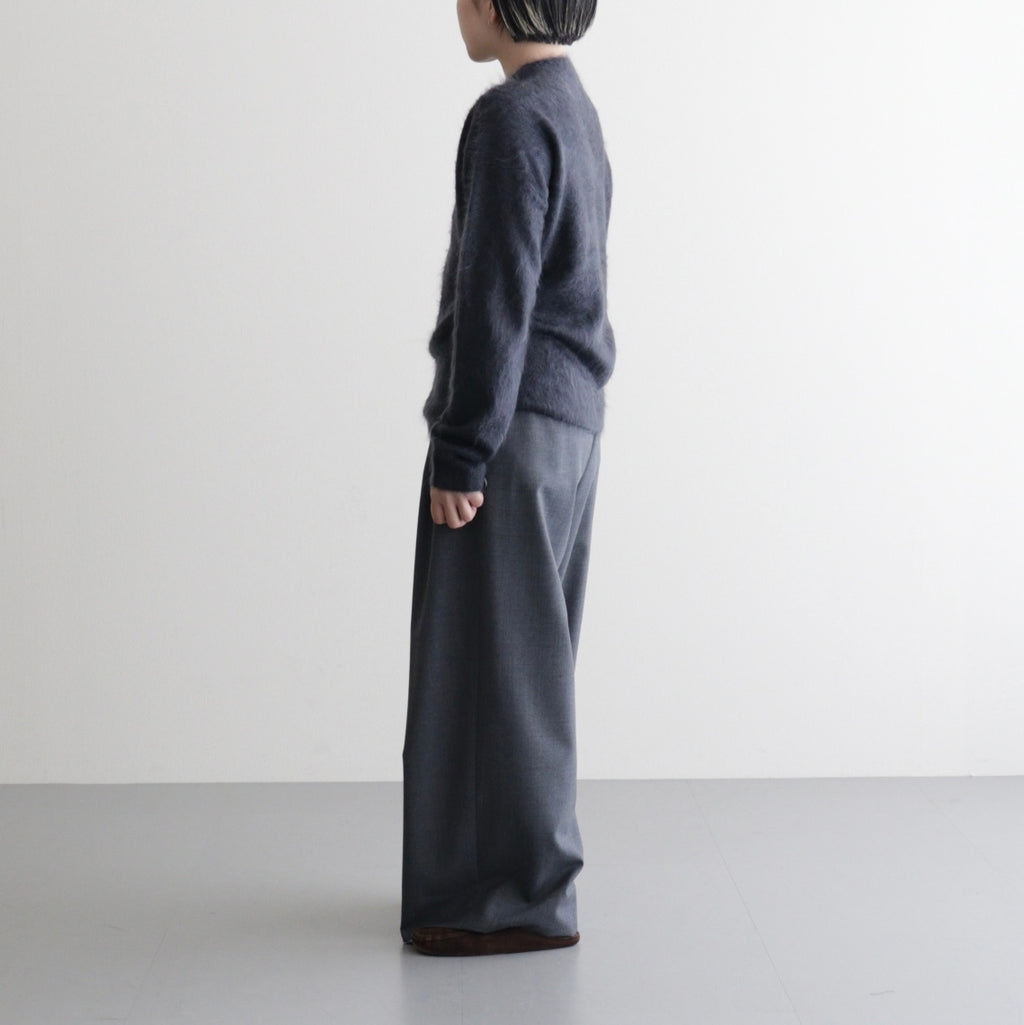 ROYAL CASHMERE FUR CREWNECK CARDIGAN #CHARCOAL GRAY(004) [KRAGGW0903]