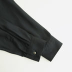 CUPRO TWILL OVERSIZED LS SHIRT #BLACK [ST.1459]