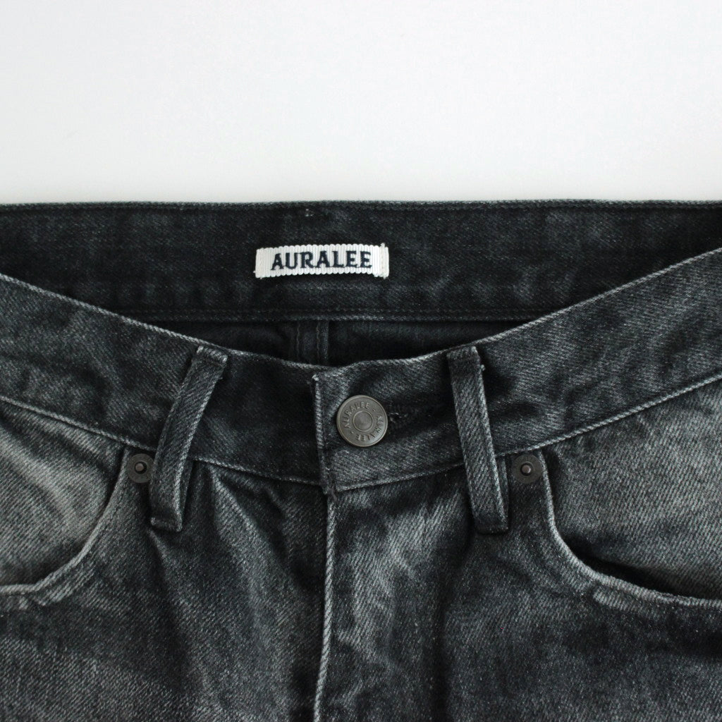 SELVEDGE FADED HEAVY DENIM PANTS #FADED BLACK [A24AP03DH]