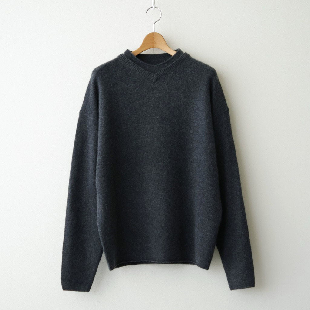 COMFORT TOUCH DOUBLE COLLAR PULLOVER #CHARCOAL GRAY [N0055]