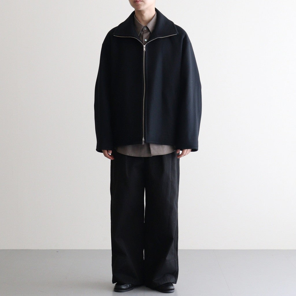 Melton Stand Collar Zip Blouson #BLACK [YK25FW01034B]