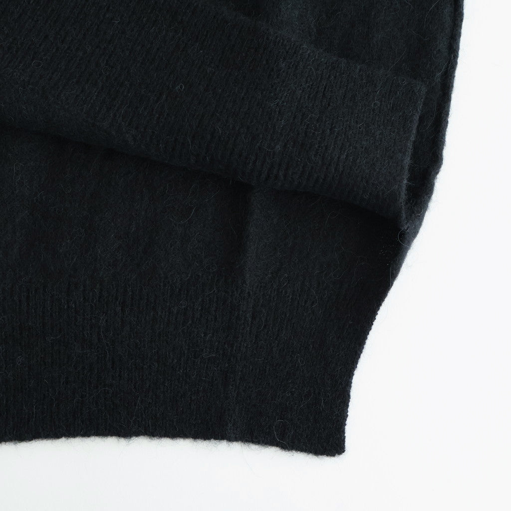 WOOL/ALPACA KNIT LOOSE TURTLE NECK PO #BLACK [ST.1295]