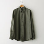 WASHED FINX TWILL BIG SHIRT #DARK OLIVE [A26AS02TN]