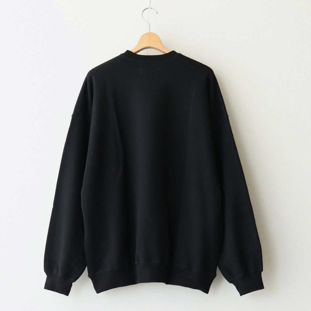 AZUMA Terry Crew Neck Sweat #BLACK [GU243-70195B]