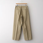 GARMENT-DYED FINX LIGHT CHINO ONE-TUCK WIDE PANTS #BEIGE [A26SP05LF]
