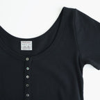Cotton Henry Neck #BLACK [I26SS-BC11]