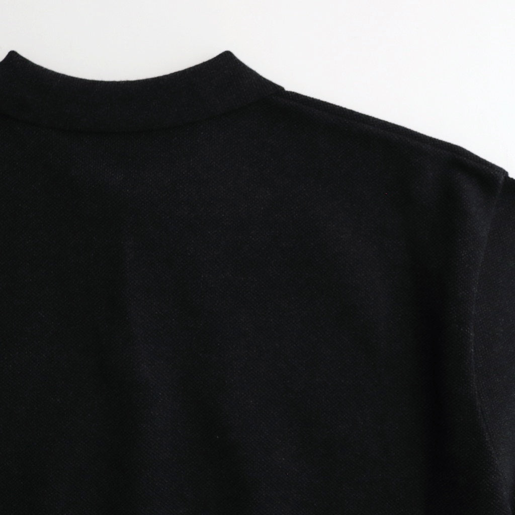 Moss Stitch Polo #Black [2501-011]