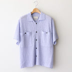 COTTON SHEER KNIT OPEN COLLAR SHIRT #LAVENDER [YK25SS0964S]