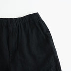 ウールサージ 製品縮絨 イージーパンツ #BLACK [HR-P020-051]