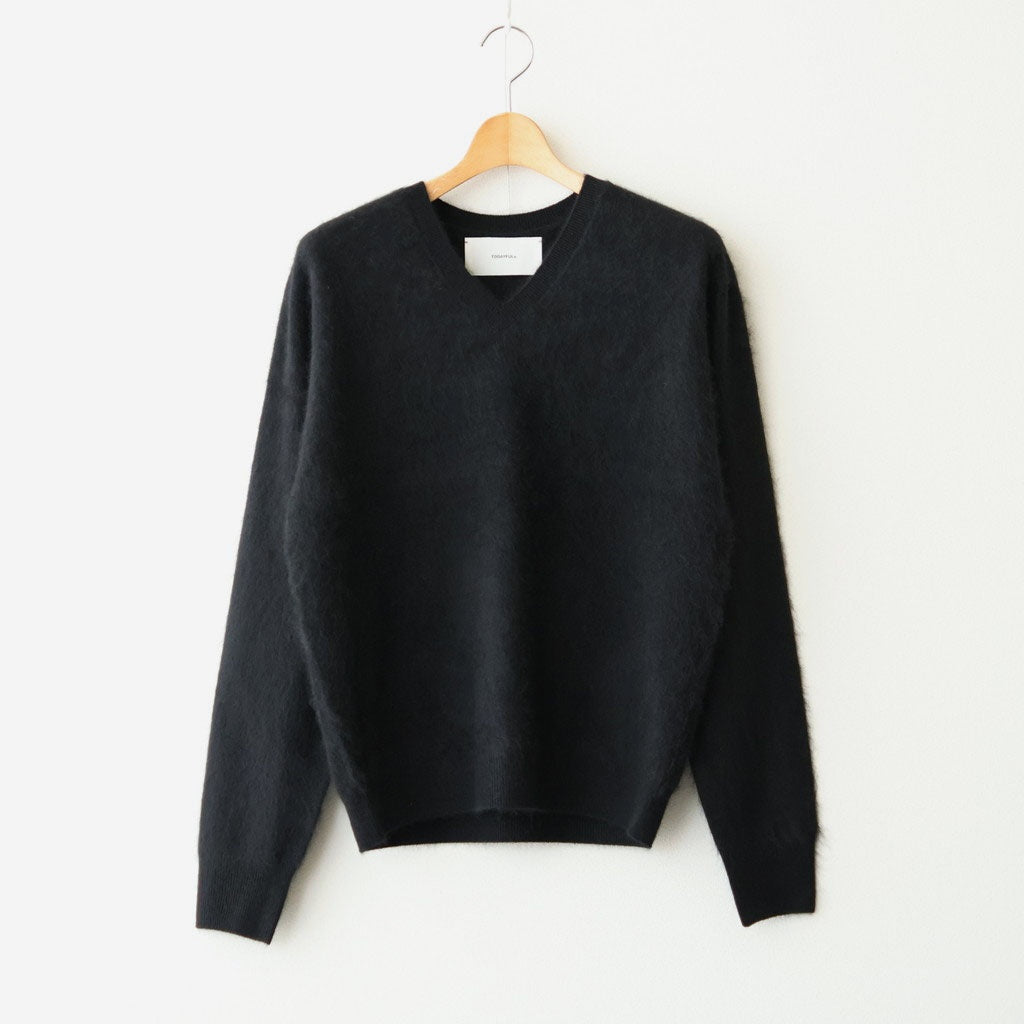 Woolcashmere Vneck Knit #BLK [12620508]