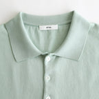 FRESCA KNIT HAIF SLEEVE POLO SWEATER #GREEN [KRAGGM0401]