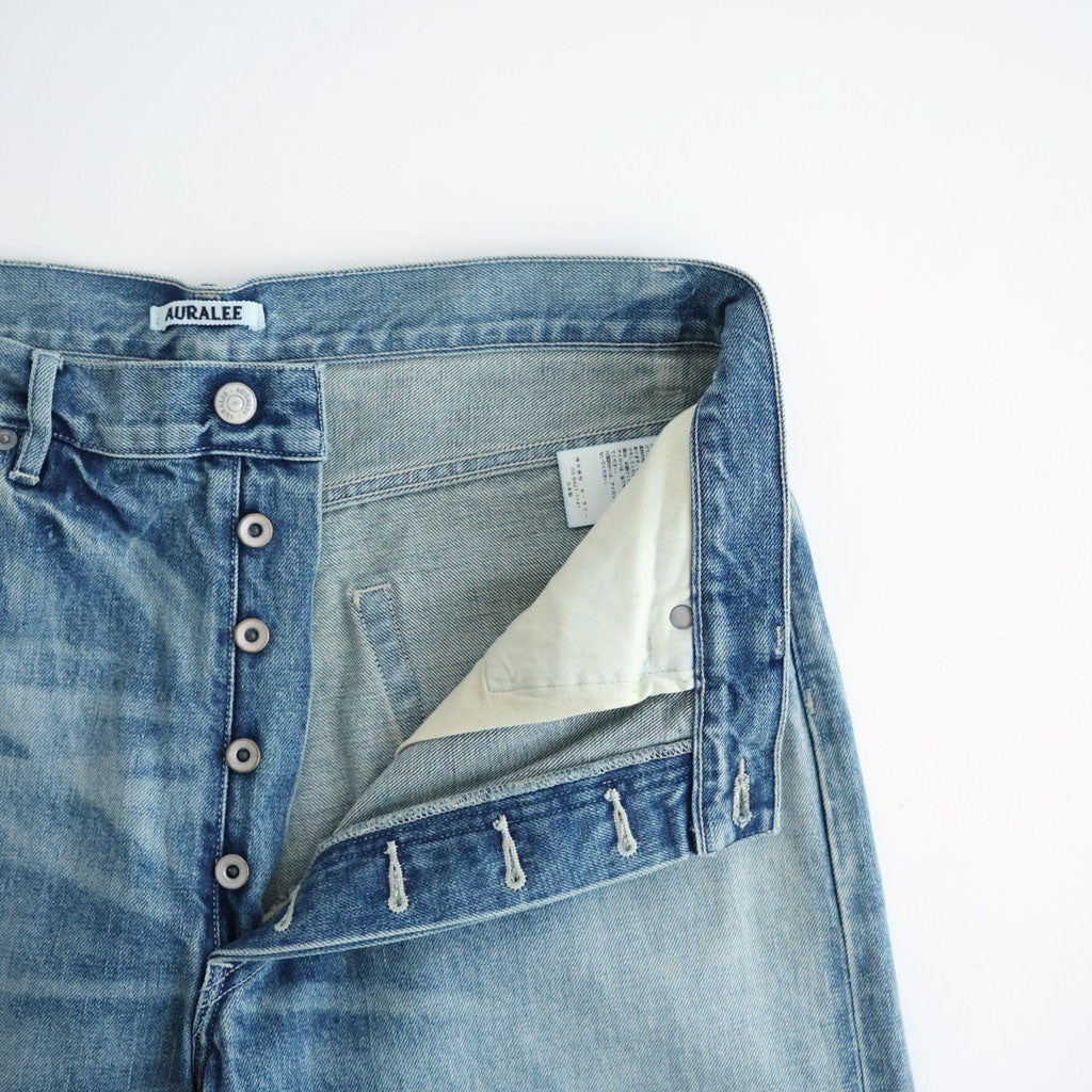 SELVEDGE FADED HEAVY DENIM WIDE PANTS #FADED INDIGO [A26AP02DH]