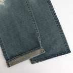 DAMAGED MODERN DENIM PANTS WIDE CUT #FADED INDIGO [25880409]