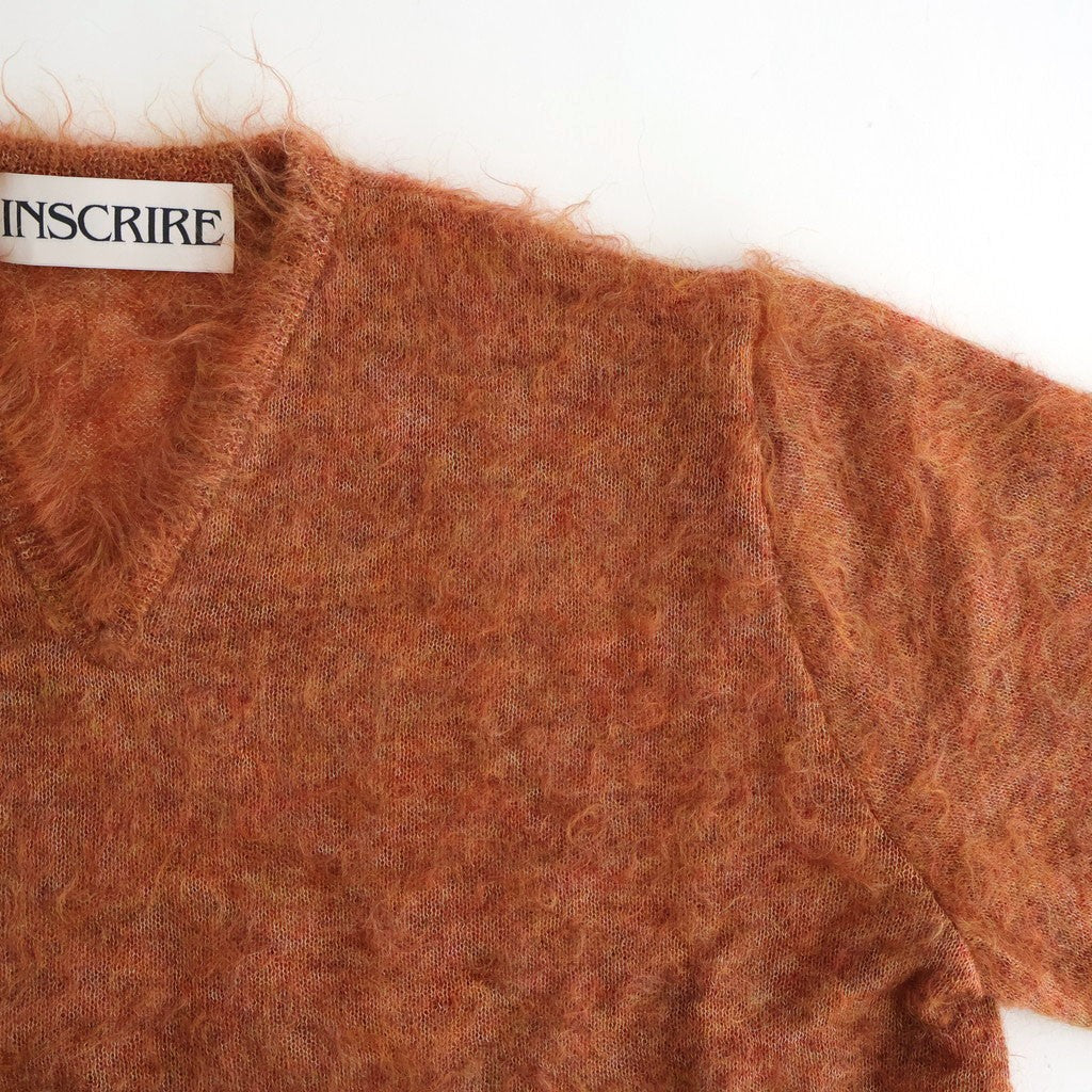 Shaggy V-Neck Pullover #ORANGE USED [I24AW-K17]