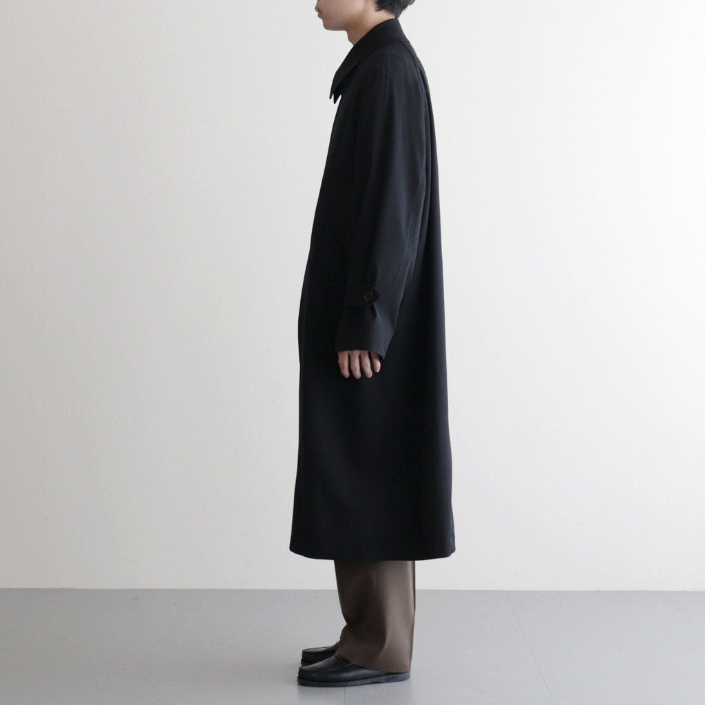 LIGHT WOOL MAX GABARDINE COAT #TOP BLACK [A26SC01MG] - ciacura